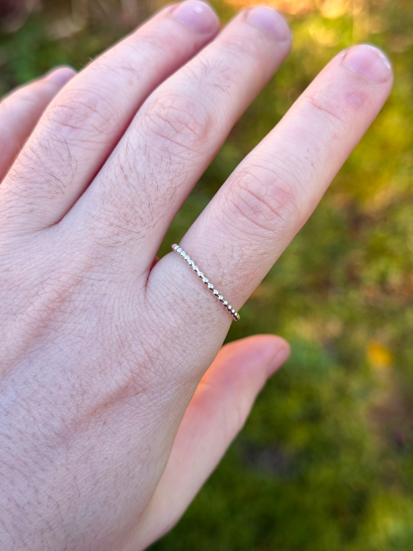 Beaded Ring - Sterling Silver