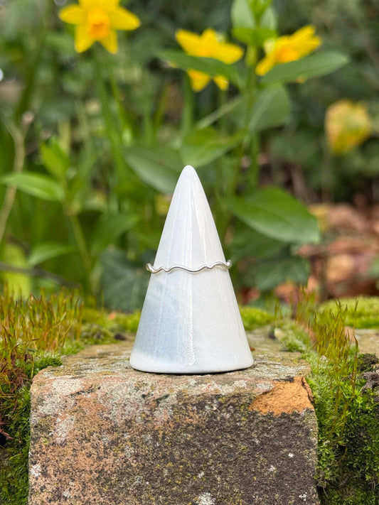 Silver Ring - 1mm Fancy Band - Sterling Silver