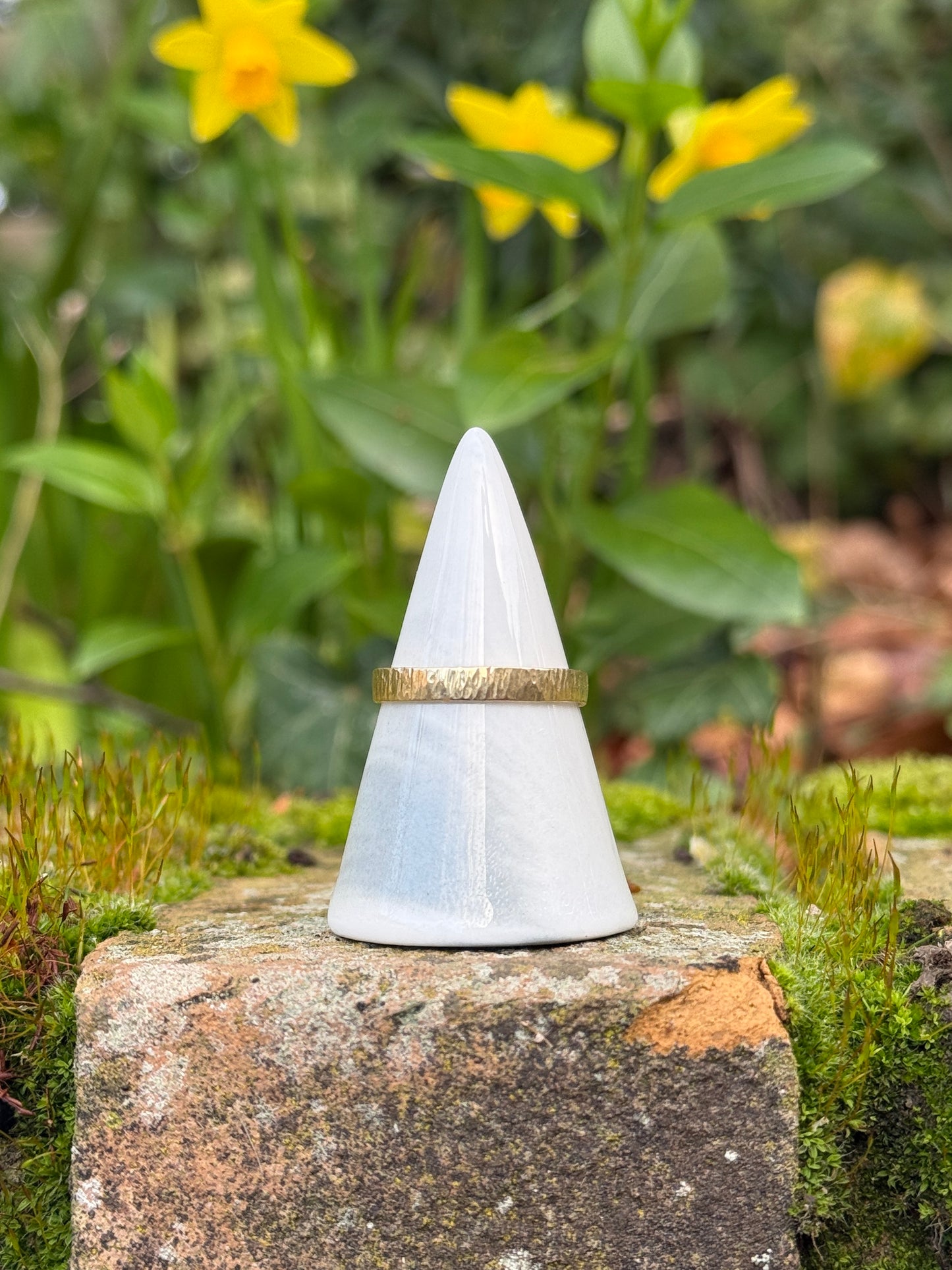 Bark Textured Gold Ring