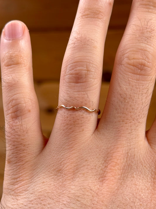 1mm Tidal Gold Ring - 9ct Gold